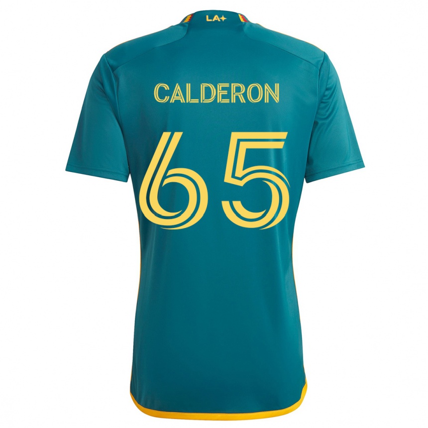 Férfi Labdarúgás Juan Calderón #65 Green Yellow Idegenbeli Jersey 2024/25 Mez Póló Ing