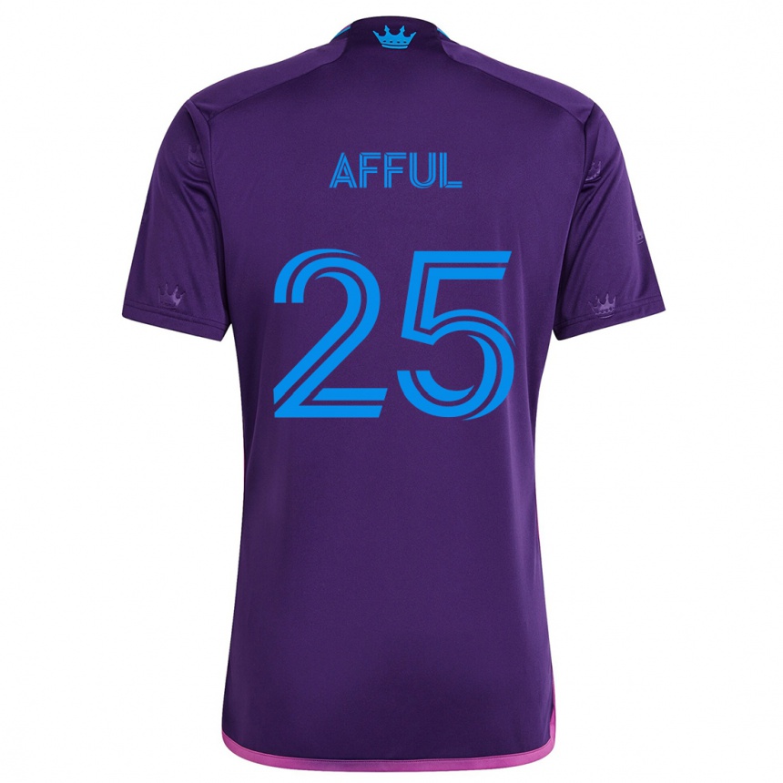 Férfi Labdarúgás Harrison Afful #25 Lila Kék Idegenbeli Jersey 2024/25 Mez Póló Ing