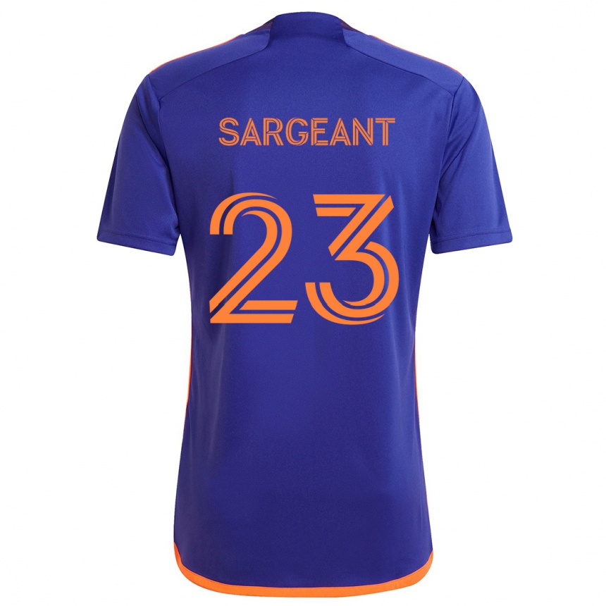 Férfi Labdarúgás Kieran Sargeant #23 Lila Narancs Idegenbeli Jersey 2024/25 Mez Póló Ing