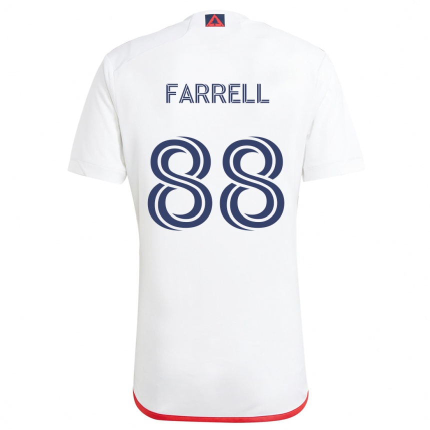 Férfi Labdarúgás Andrew Farrell #88 Fehér Piros Idegenbeli Jersey 2024/25 Mez Póló Ing