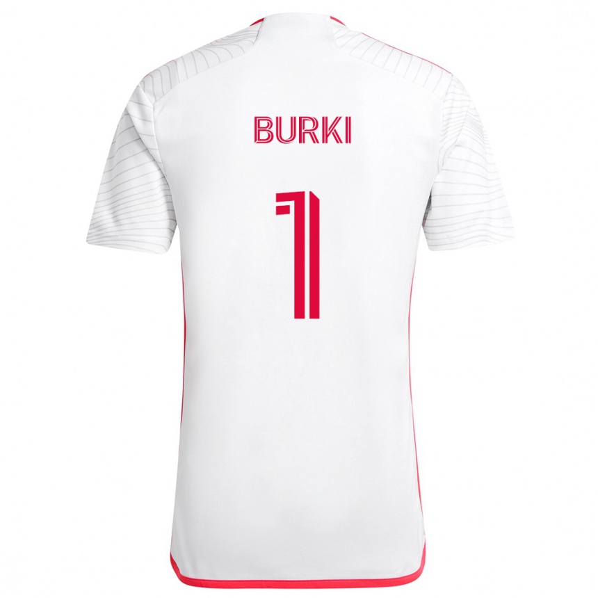 Férfi Labdarúgás Roman Bürki #1 Fehér Piros Idegenbeli Jersey 2024/25 Mez Póló Ing