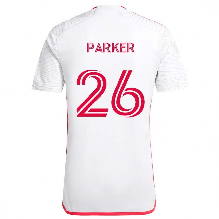 Férfi Labdarúgás Tim Parker #26 Fehér Piros Idegenbeli Jersey 2024/25 Mez Póló Ing