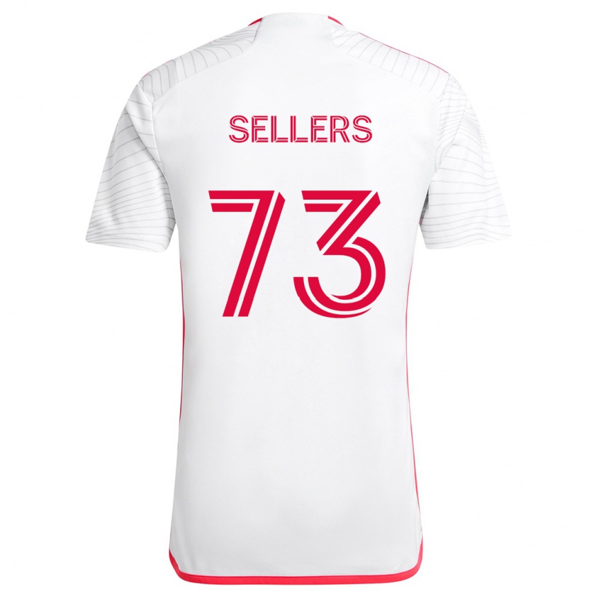 Férfi Labdarúgás Braydon Sellers #73 Fehér Piros Idegenbeli Jersey 2024/25 Mez Póló Ing