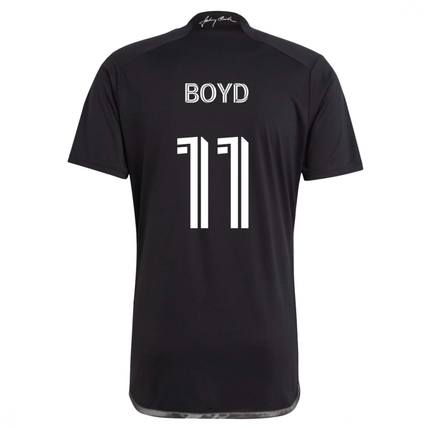 Férfi Labdarúgás Tyler Boyd #11 Fekete Idegenbeli Jersey 2024/25 Mez Póló Ing