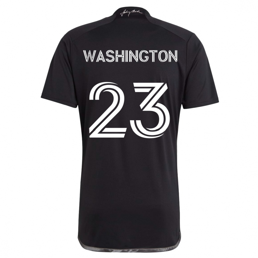 Férfi Labdarúgás Taylor Washington #23 Fekete Idegenbeli Jersey 2024/25 Mez Póló Ing