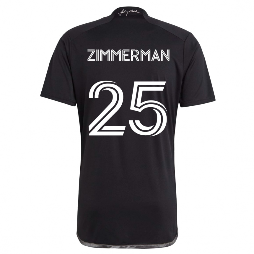 Férfi Labdarúgás Walker Zimmerman #25 Fekete Idegenbeli Jersey 2024/25 Mez Póló Ing