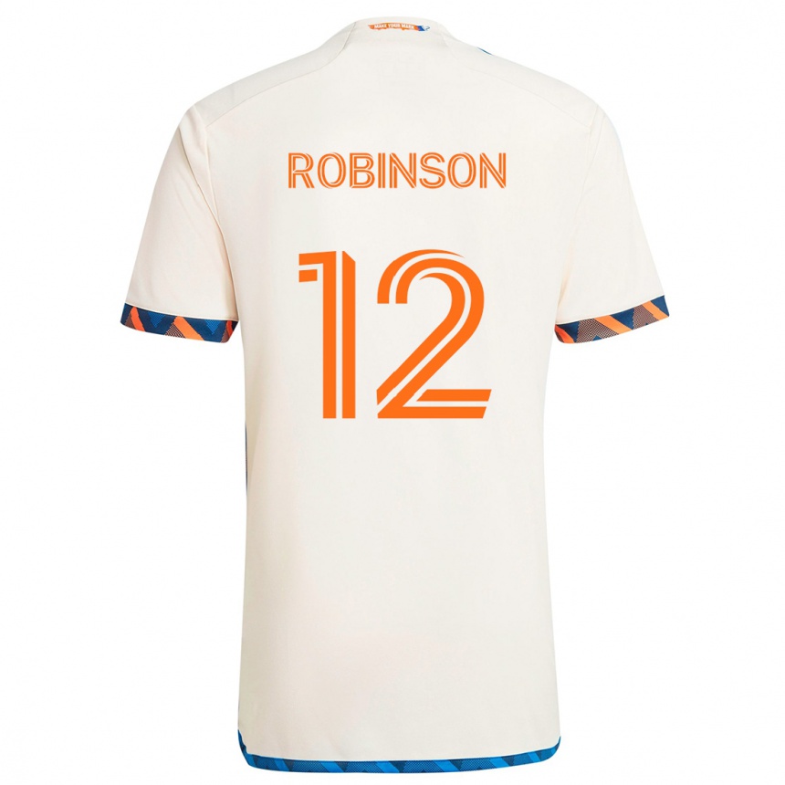 Férfi Labdarúgás Miles Robinson #12 Fehér Narancs Idegenbeli Jersey 2024/25 Mez Póló Ing