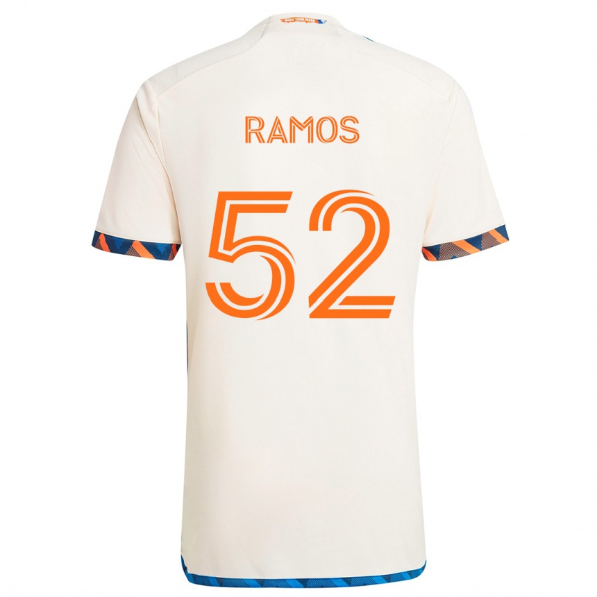 Férfi Labdarúgás Yair Ramos #52 Fehér Narancs Idegenbeli Jersey 2024/25 Mez Póló Ing