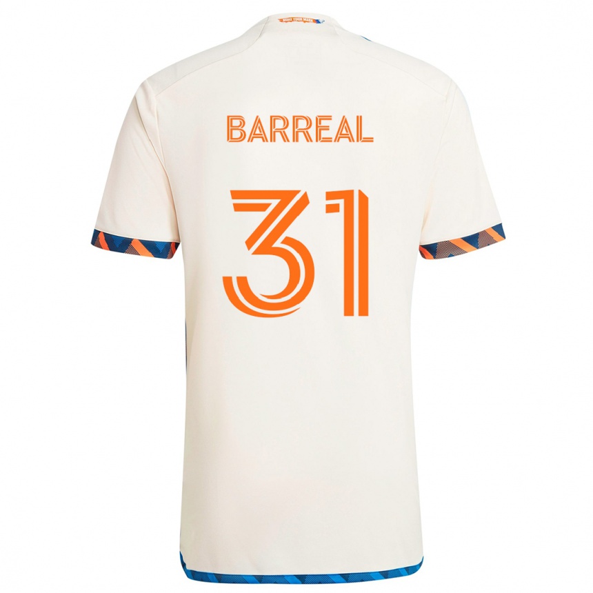 Férfi Labdarúgás Álvaro Barreal #31 Fehér Narancs Idegenbeli Jersey 2024/25 Mez Póló Ing