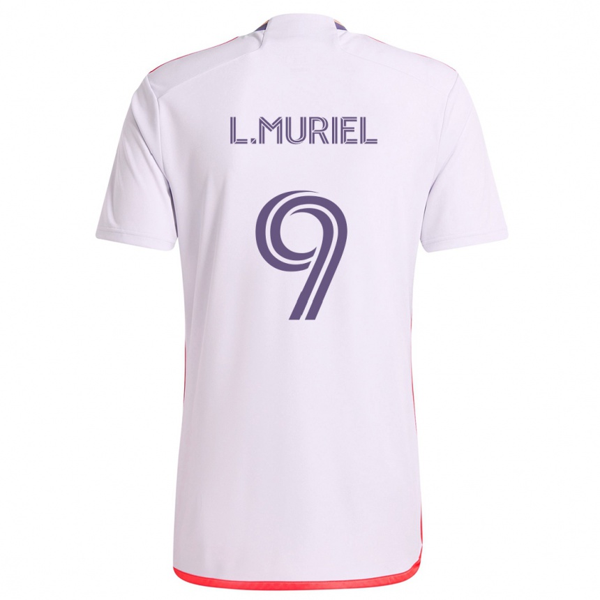 Férfi Labdarúgás Luis Muriel #9 Fehér Piros Lila Idegenbeli Jersey 2024/25 Mez Póló Ing