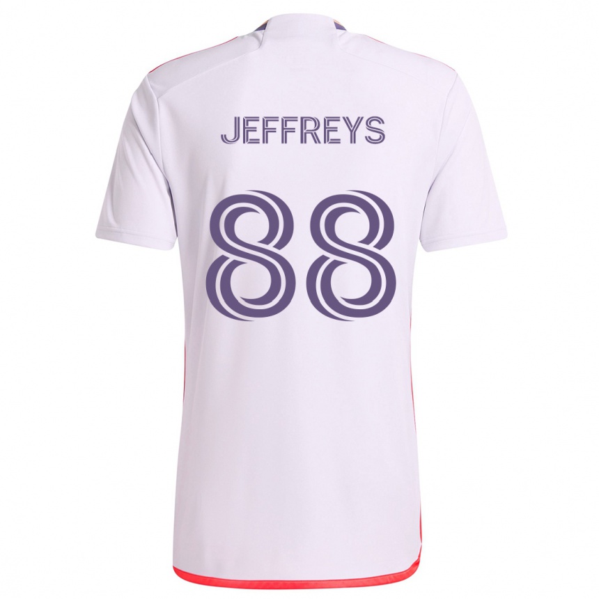 Férfi Labdarúgás Tj Jeffreys #88 Fehér Piros Lila Idegenbeli Jersey 2024/25 Mez Póló Ing