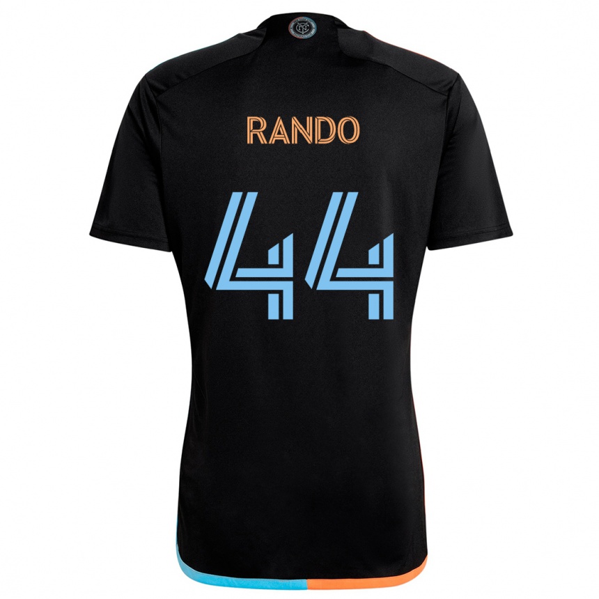 Férfi Labdarúgás Alex Rando #44 Fekete Narancs Kék Idegenbeli Jersey 2024/25 Mez Póló Ing