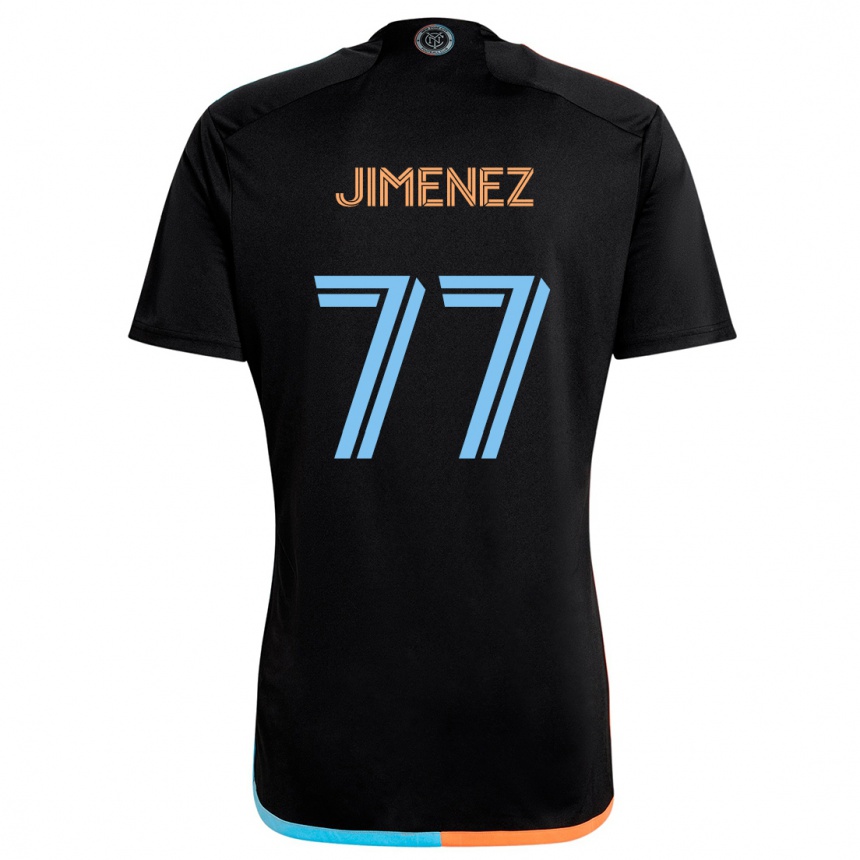 Férfi Labdarúgás Jonathan Jiménez #77 Fekete Narancs Kék Idegenbeli Jersey 2024/25 Mez Póló Ing