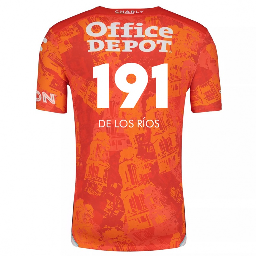 Férfi Labdarúgás Sergio De Los Ríos #191 Narancssárga Fehér Idegenbeli Jersey 2024/25 Mez Póló Ing