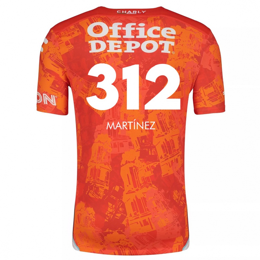 Férfi Labdarúgás Ulises Martínez #312 Narancssárga Fehér Idegenbeli Jersey 2024/25 Mez Póló Ing