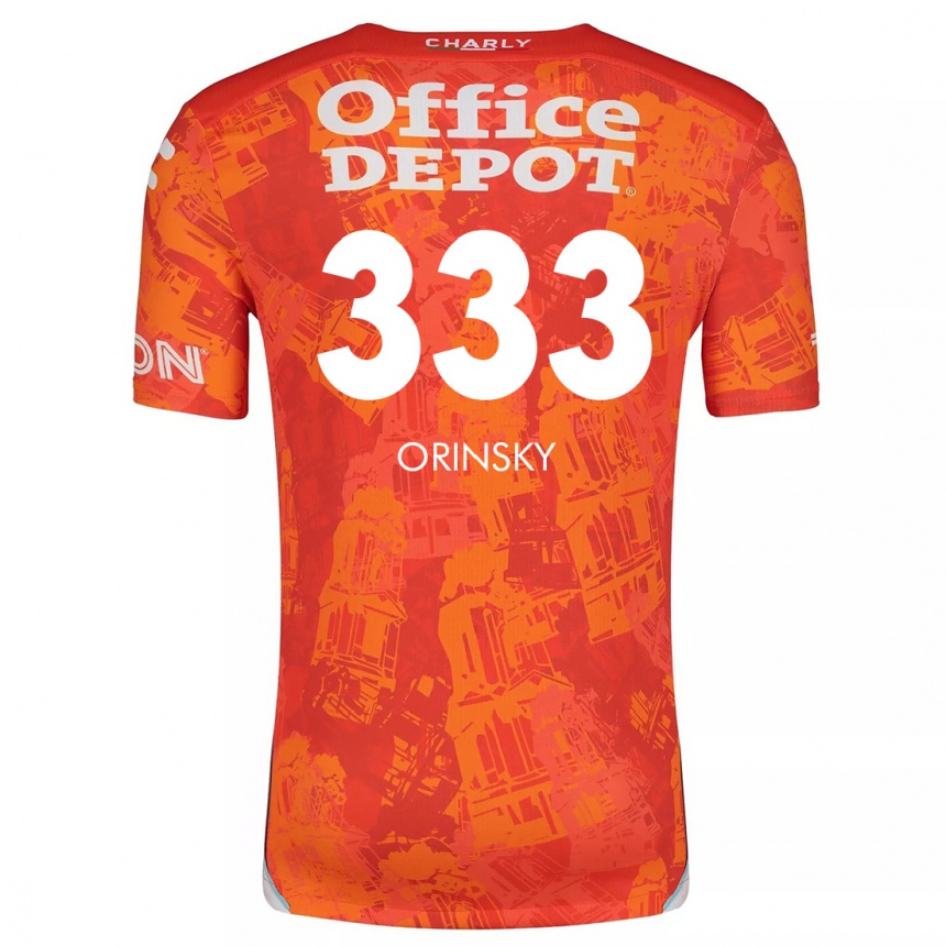 Férfi Labdarúgás Edson Orinsky #333 Narancssárga Fehér Idegenbeli Jersey 2024/25 Mez Póló Ing