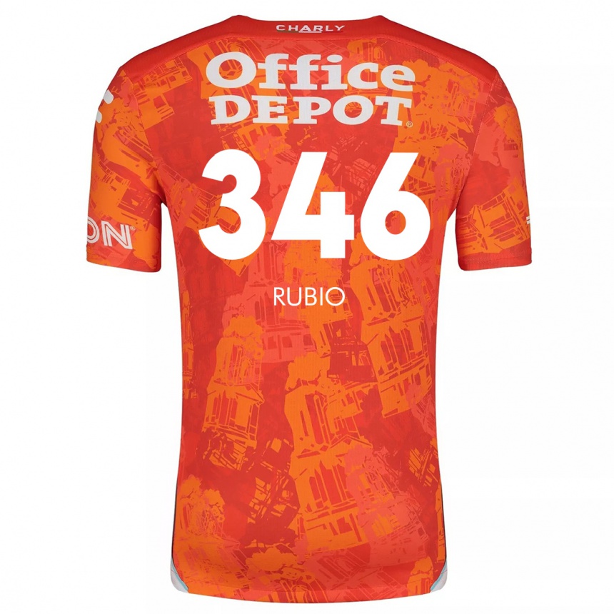 Férfi Labdarúgás Mateo Rubio #346 Narancssárga Fehér Idegenbeli Jersey 2024/25 Mez Póló Ing