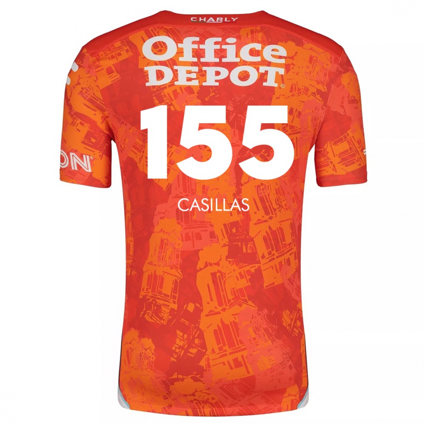 Férfi Labdarúgás Johan Casillas #155 Narancssárga Fehér Idegenbeli Jersey 2024/25 Mez Póló Ing