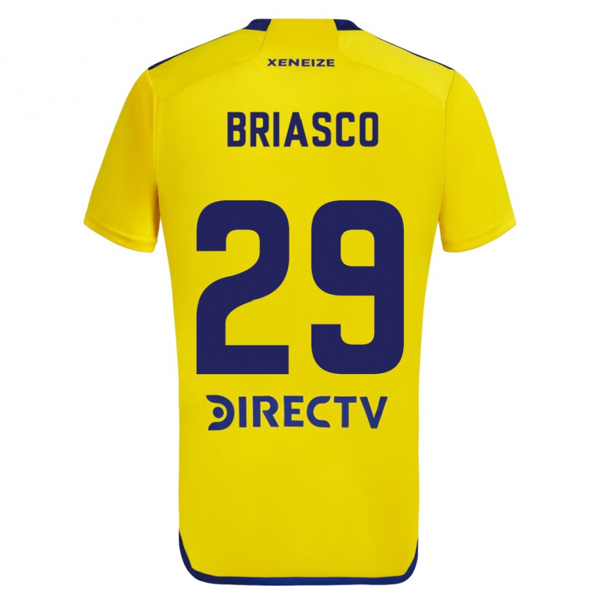 Férfi Labdarúgás Norberto Briasco #29 Sárga Kék Idegenbeli Jersey 2024/25 Mez Póló Ing