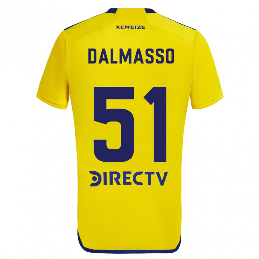 Férfi Labdarúgás Santiago Dalmasso #51 Sárga Kék Idegenbeli Jersey 2024/25 Mez Póló Ing