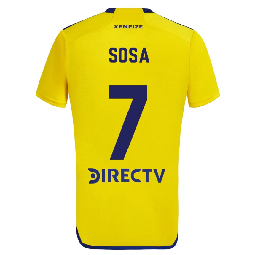 Férfi Labdarúgás Elián Sosa #7 Sárga Kék Idegenbeli Jersey 2024/25 Mez Póló Ing