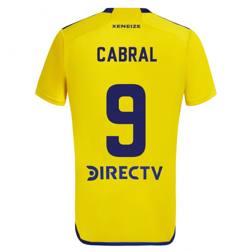 Férfi Labdarúgás Bruno Cabral #9 Sárga Kék Idegenbeli Jersey 2024/25 Mez Póló Ing