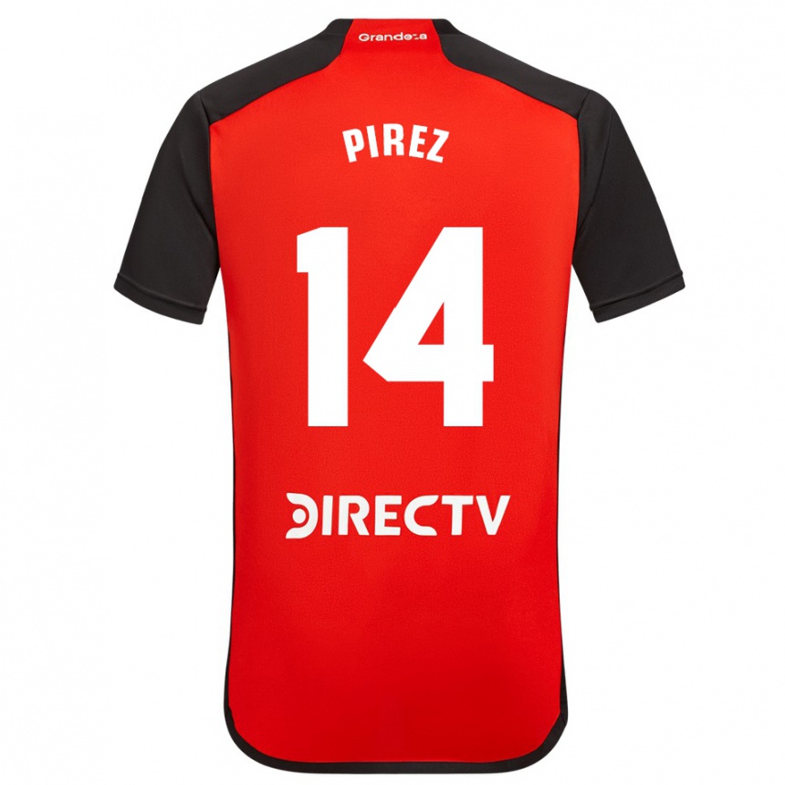 Férfi Labdarúgás Leandro González Pírez #14 Piros Fekete Fehér Idegenbeli Jersey 2024/25 Mez Póló Ing