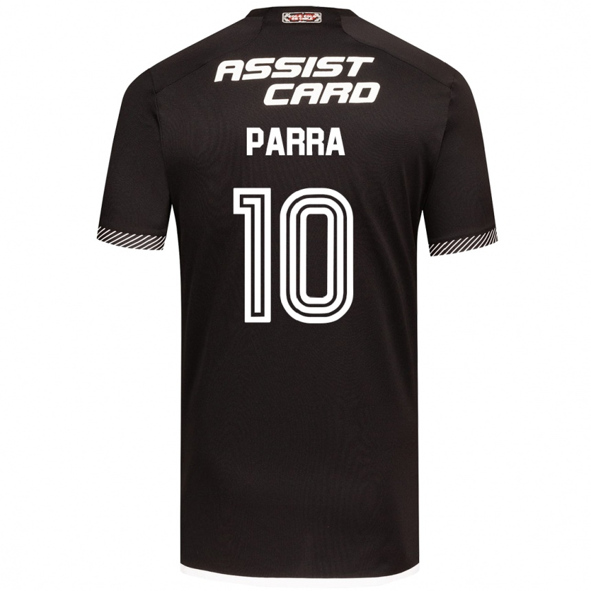 Férfi Labdarúgás Pablo Parra #10 Fekete-Fehér Idegenbeli Jersey 2024/25 Mez Póló Ing