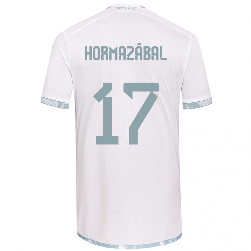 Férfi Labdarúgás Fabián Hormazábal #17 Fehér Szürke Idegenbeli Jersey 2024/25 Mez Póló Ing