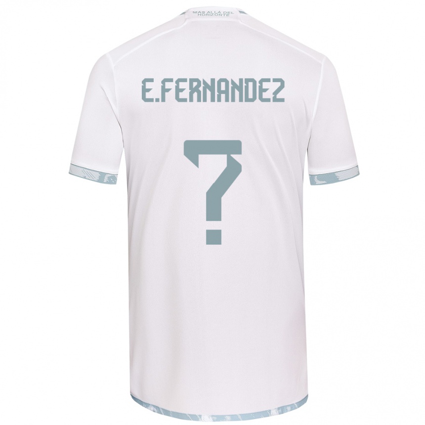 Férfi Labdarúgás Enzo Fernández #0 Fehér Szürke Idegenbeli Jersey 2024/25 Mez Póló Ing