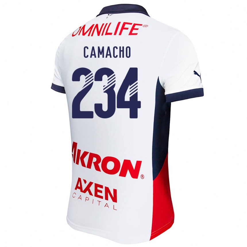 Férfi Labdarúgás Xandor Camacho #234 Fehér Piros Kék Idegenbeli Jersey 2024/25 Mez Póló Ing