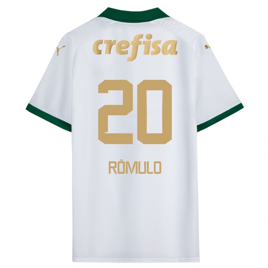 Férfi Labdarúgás Rômulo #20 Fehér Zöld Idegenbeli Jersey 2024/25 Mez Póló Ing