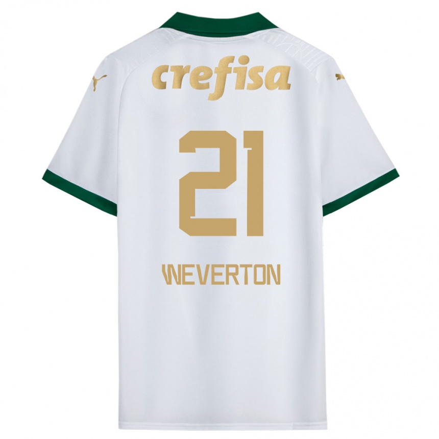 Férfi Labdarúgás Weverton #21 Fehér Zöld Idegenbeli Jersey 2024/25 Mez Póló Ing