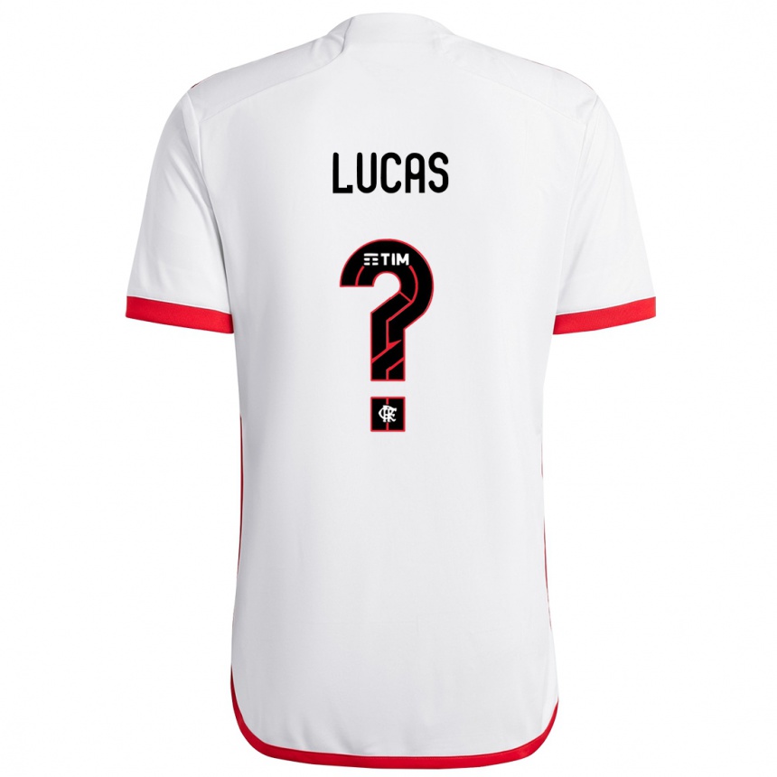 Férfi Labdarúgás Rayan Lucas #0 Fehér Piros Idegenbeli Jersey 2024/25 Mez Póló Ing