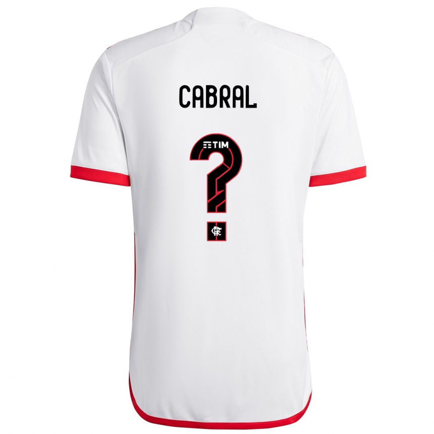 Férfi Labdarúgás Daniel Cabral #0 Fehér Piros Idegenbeli Jersey 2024/25 Mez Póló Ing