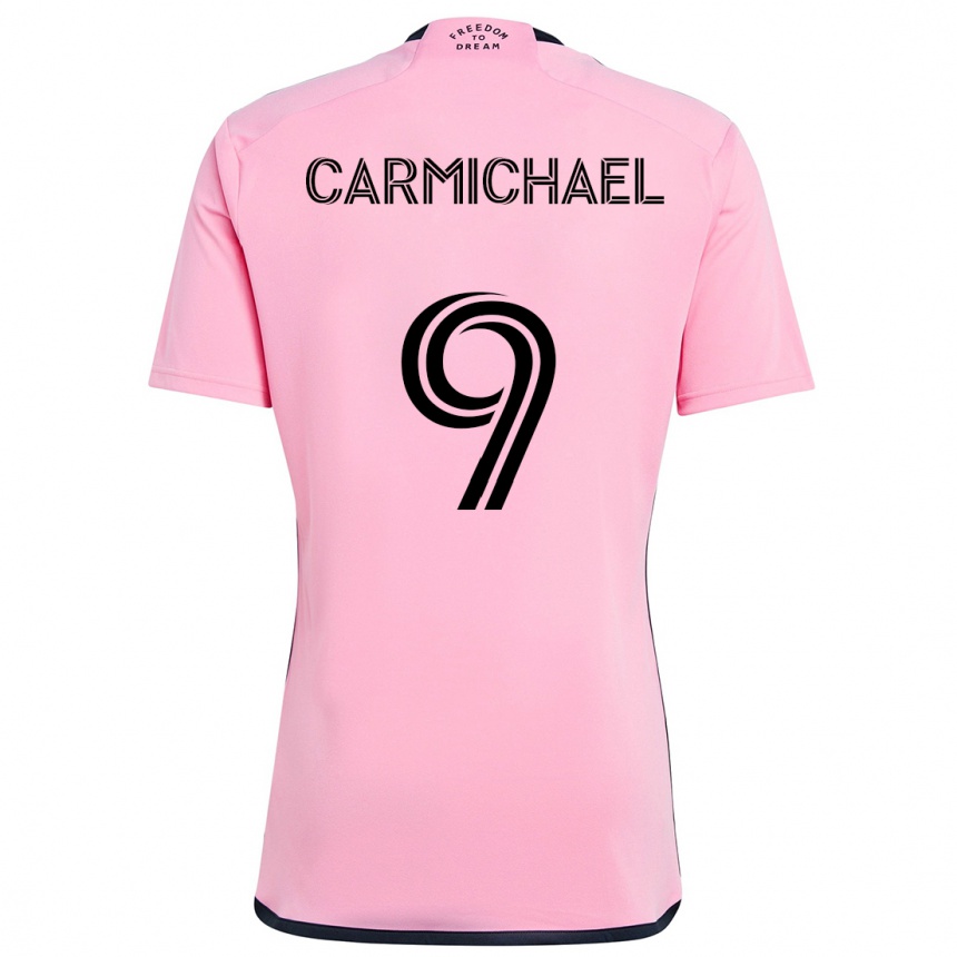 Női Labdarúgás Ryan Carmichael #9 Rózsaszín Hazai Jersey 2024/25 Mez Póló Ing