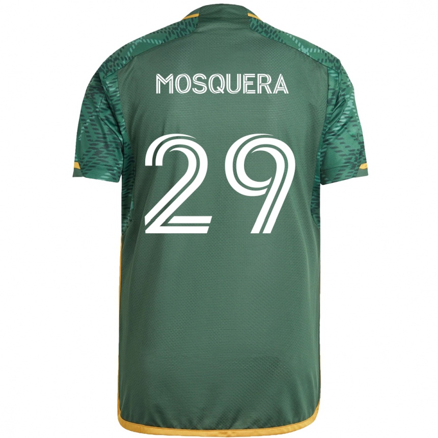 Női Labdarúgás Juan David Mosquera #29 Zöld Narancs Hazai Jersey 2024/25 Mez Póló Ing