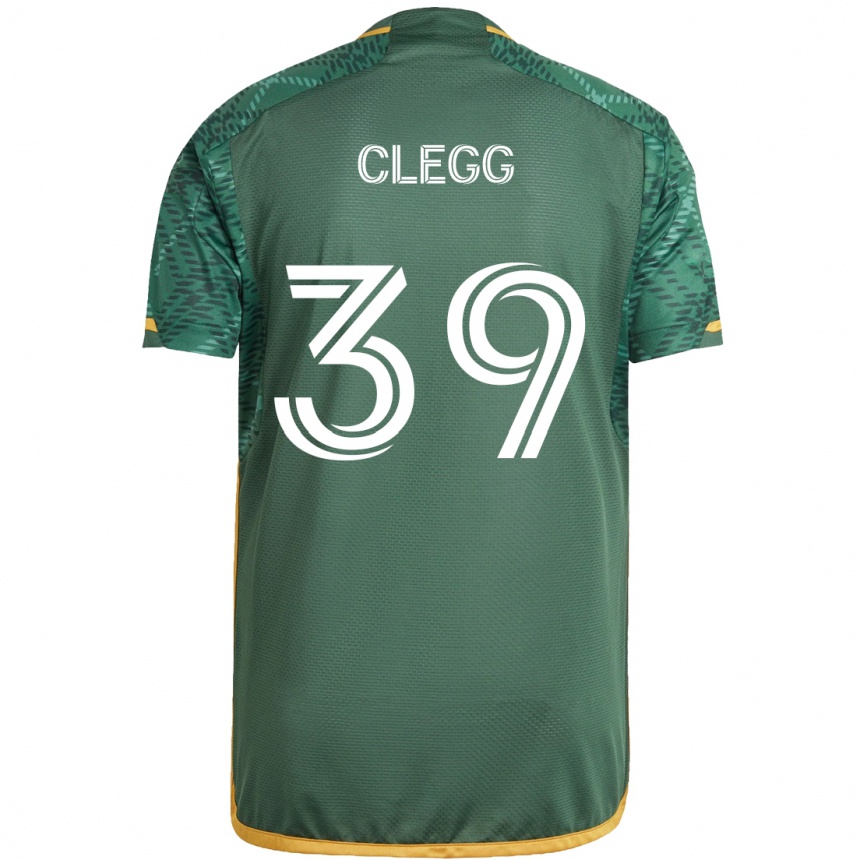 Női Labdarúgás Tyler Clegg #39 Zöld Narancs Hazai Jersey 2024/25 Mez Póló Ing