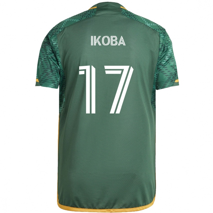 Női Labdarúgás Tega Ikoba #17 Zöld Narancs Hazai Jersey 2024/25 Mez Póló Ing