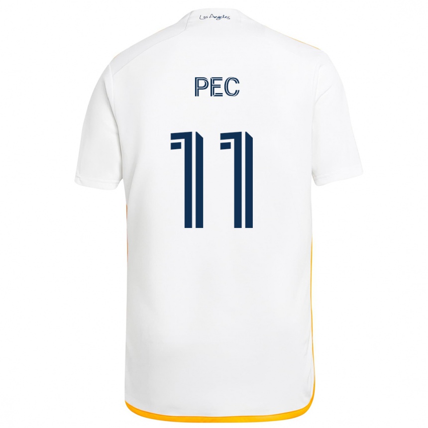 Női Labdarúgás Gabriel Pec #11 Fehér Sárga Hazai Jersey 2024/25 Mez Póló Ing