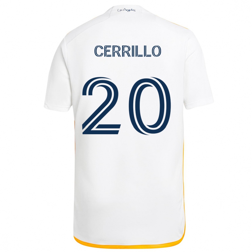 Női Labdarúgás Edwin Cerrillo #20 Fehér Sárga Hazai Jersey 2024/25 Mez Póló Ing