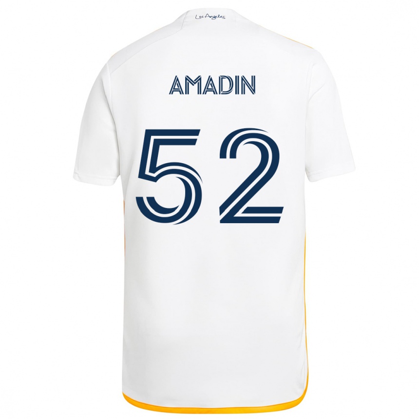 Női Labdarúgás Elijah Amadin #52 Fehér Sárga Hazai Jersey 2024/25 Mez Póló Ing