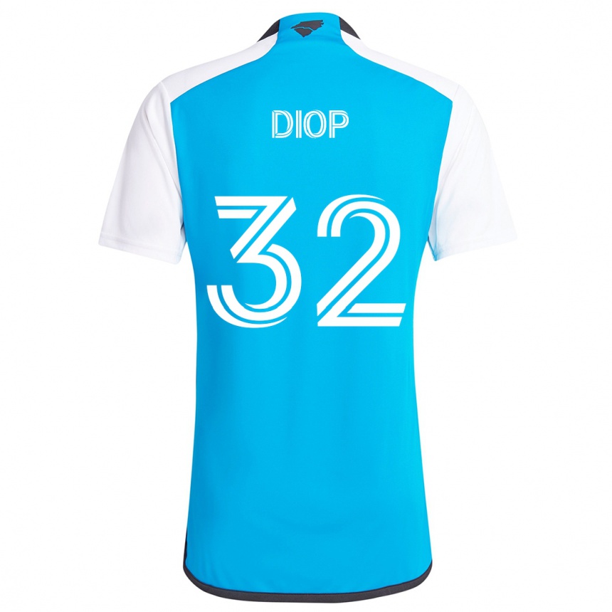 Női Labdarúgás Hamady Diop #32 Kék Fehér Hazai Jersey 2024/25 Mez Póló Ing