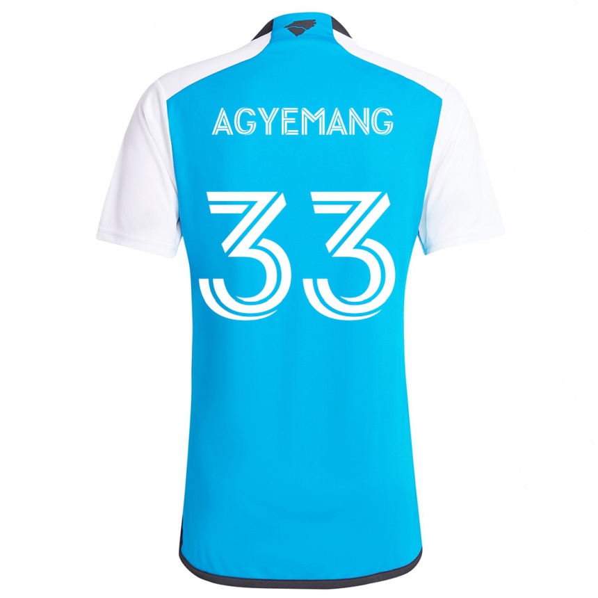 Női Labdarúgás Patrick Agyemang #33 Kék Fehér Hazai Jersey 2024/25 Mez Póló Ing