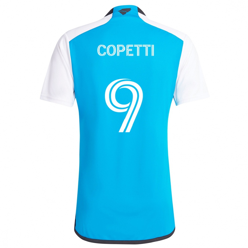 Női Labdarúgás Enzo Copetti #9 Kék Fehér Hazai Jersey 2024/25 Mez Póló Ing