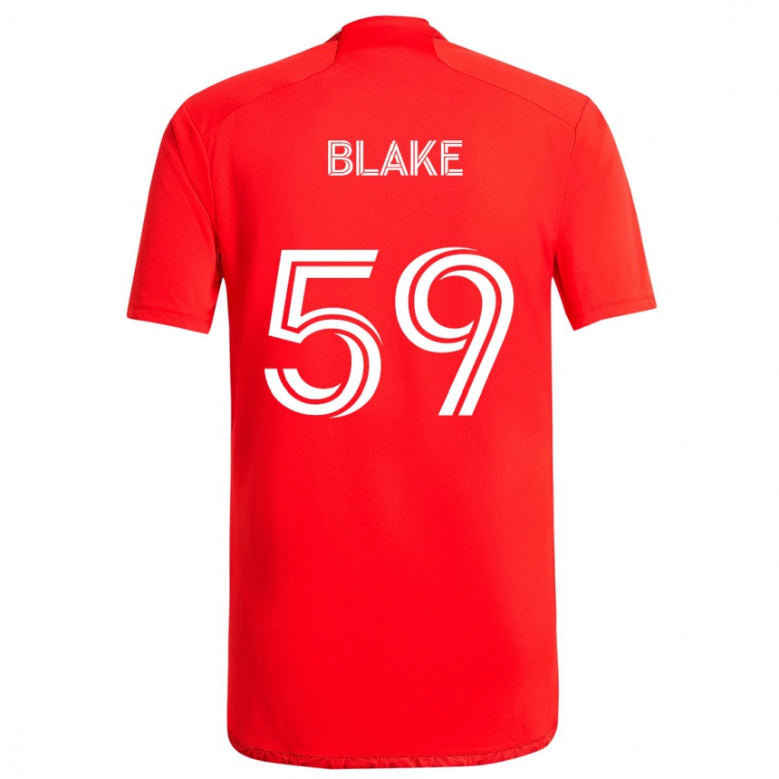 Női Labdarúgás Romain Blake #59 Piros Fehér Hazai Jersey 2024/25 Mez Póló Ing