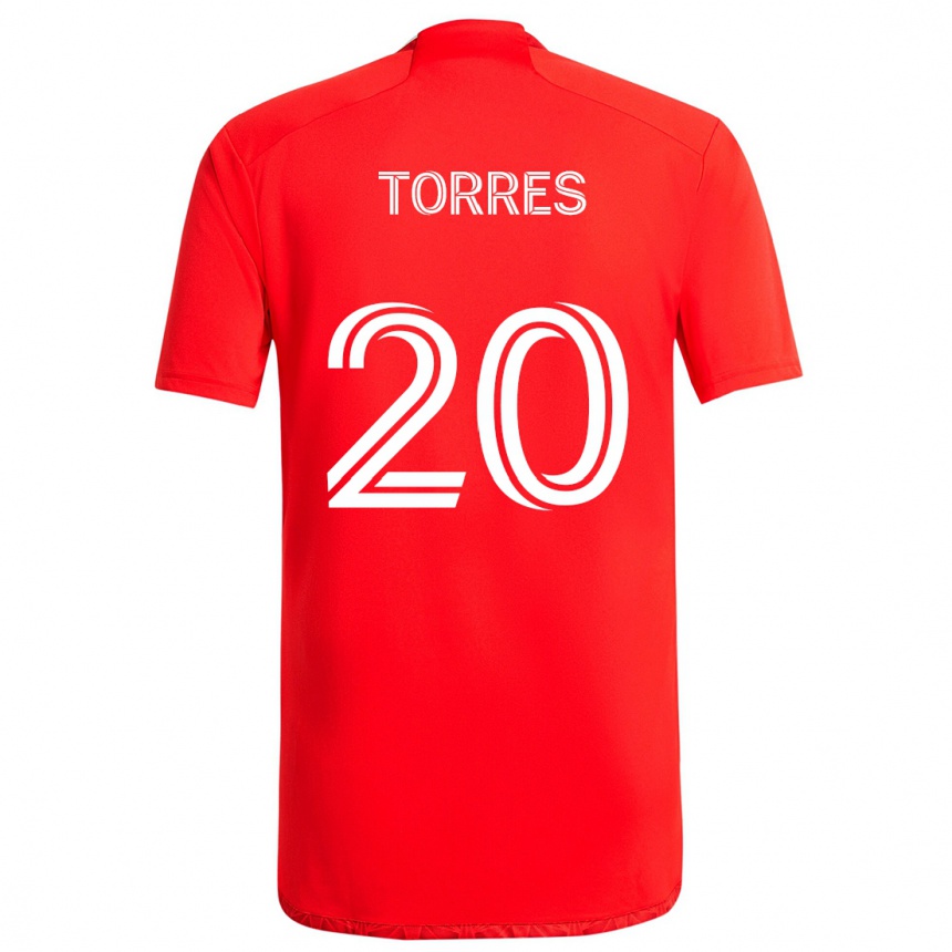 Női Labdarúgás Jairo Torres #20 Piros Fehér Hazai Jersey 2024/25 Mez Póló Ing