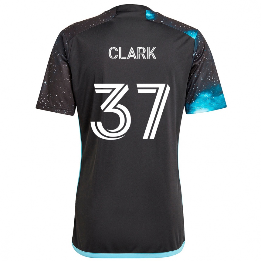 Női Labdarúgás Caden Clark #37 Fekete Kék Hazai Jersey 2024/25 Mez Póló Ing