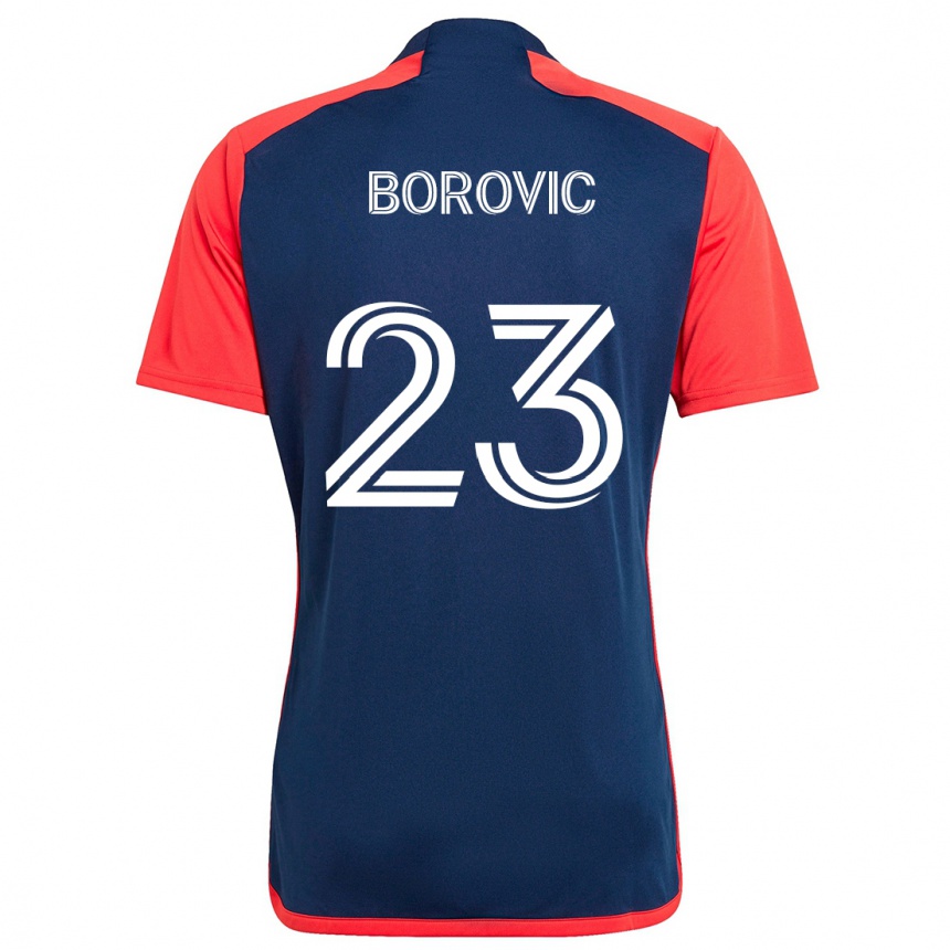 Női Labdarúgás Luka Borovic #23 Kék Piros Hazai Jersey 2024/25 Mez Póló Ing