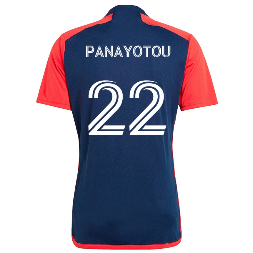 Női Labdarúgás Jack Panayotou #22 Kék Piros Hazai Jersey 2024/25 Mez Póló Ing